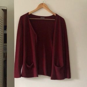 LOFT S maroon cardigan